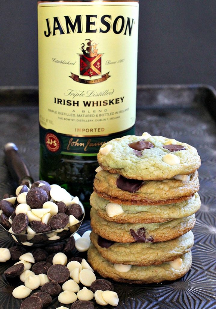 12 Christmas Cookies that Aren't Boring - Jameson Mint Chocolate Chip Cookies
