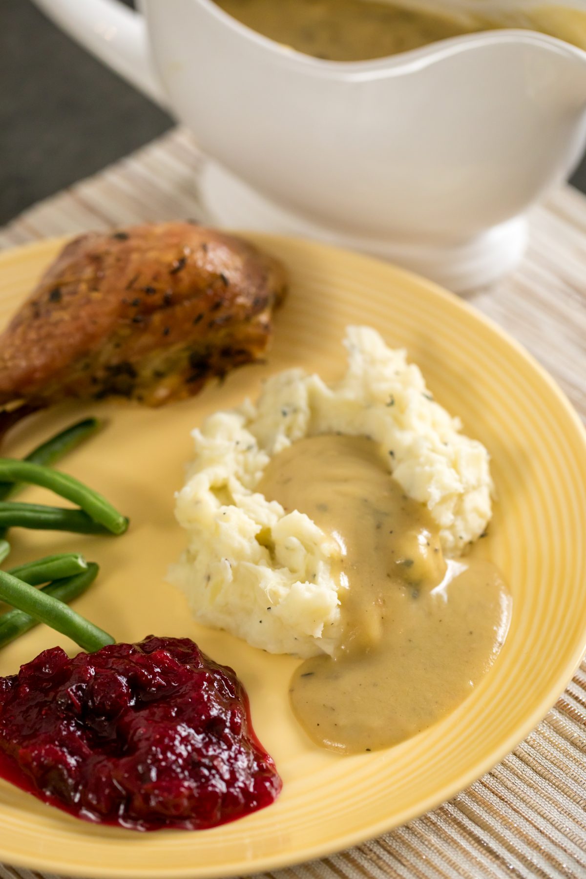 Thanksgiving Thyme mashed potatoes with mascarpone cheese