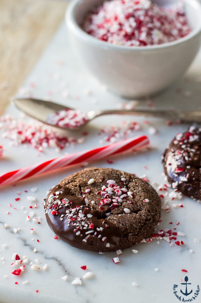 Double chocolate peppermint sugar cookies