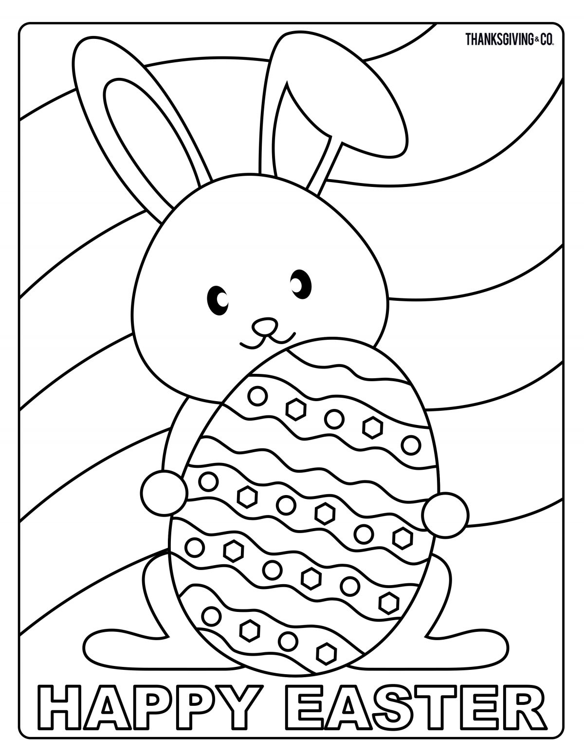 Easter Coloring page - Easter bunny