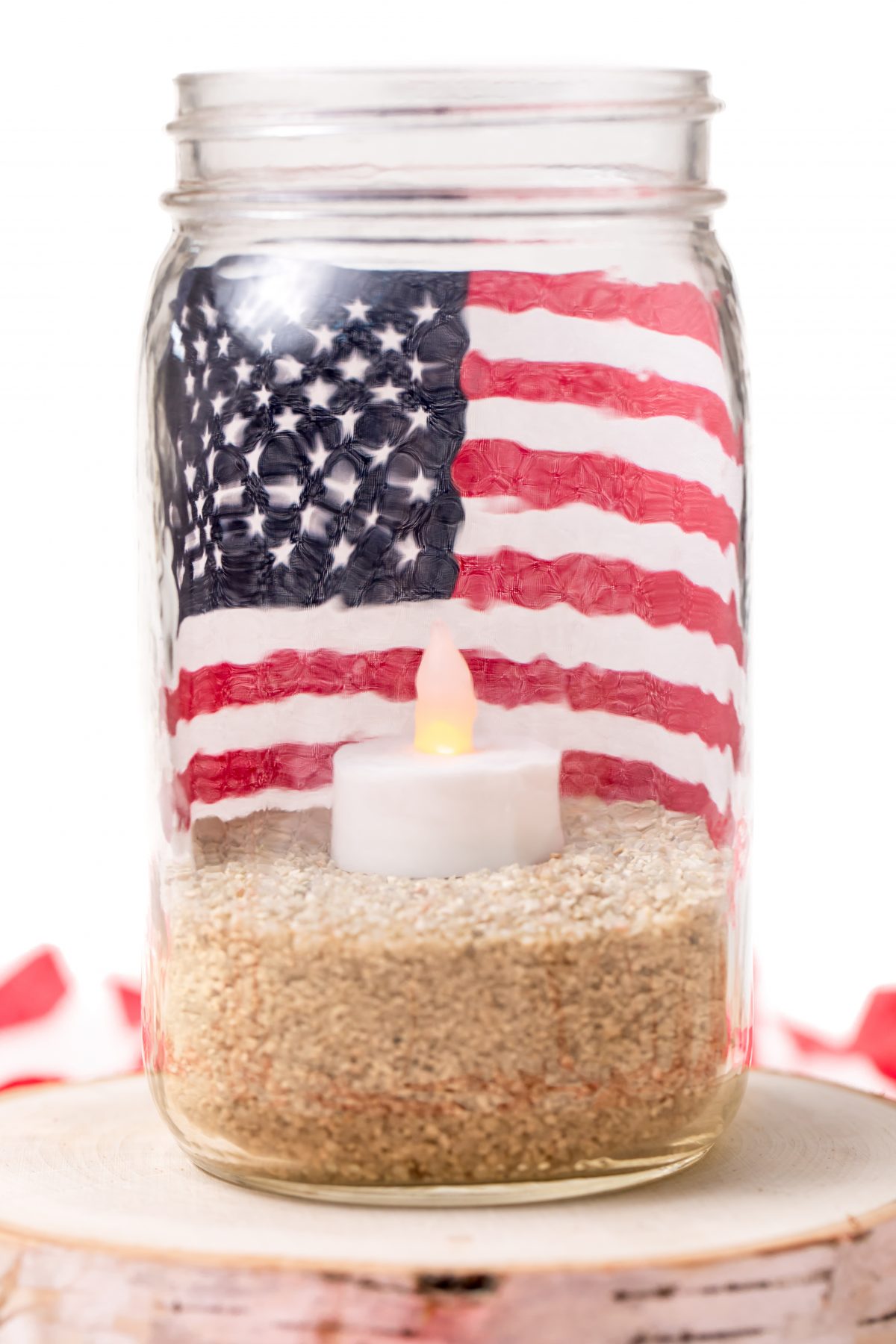 make more of these American flag mason jars