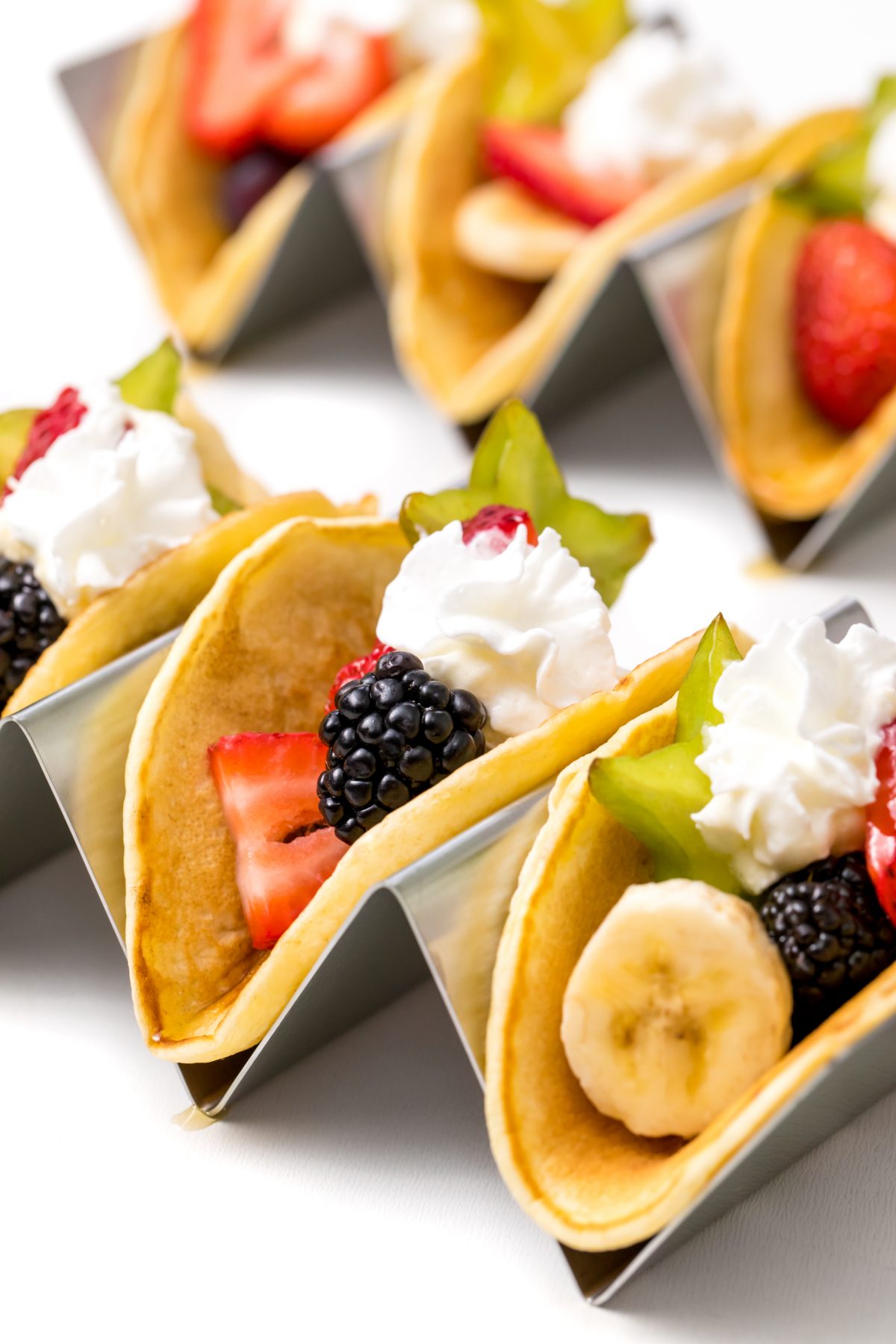 How great do these pancake fruit tacos look?