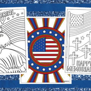 Memorial Day coloring pages and cards