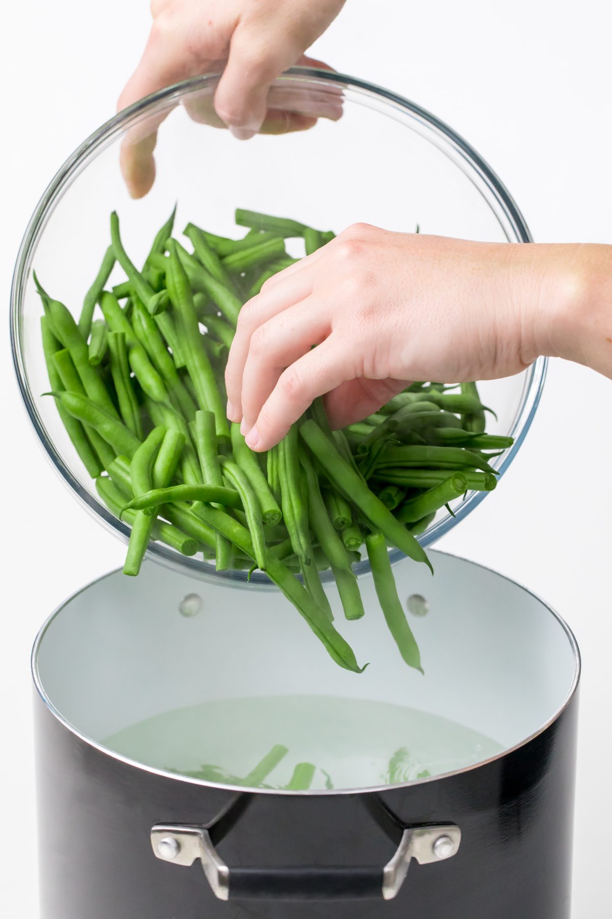 Blanche green beans