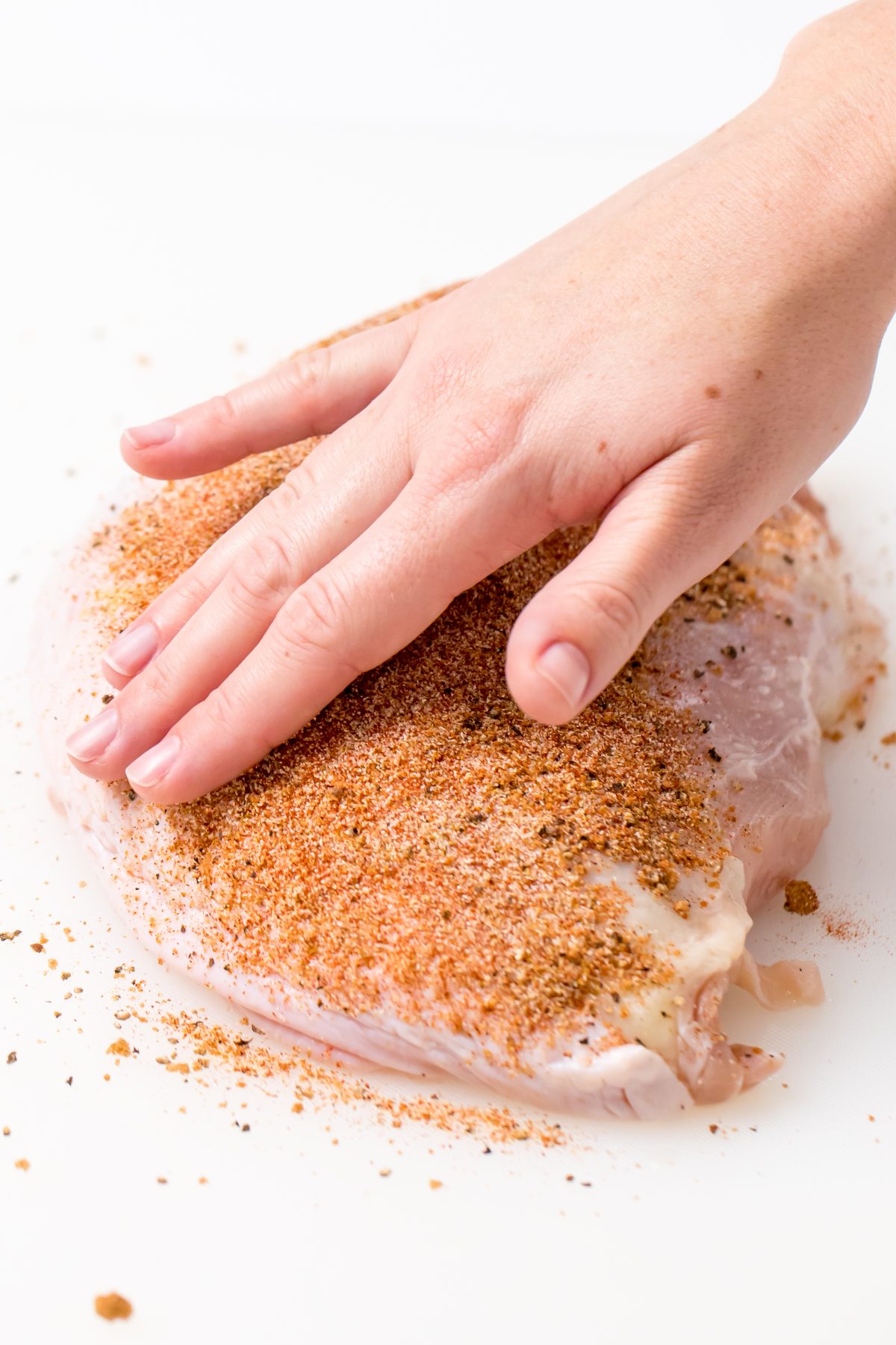 Rub the turkey with the spice mixture