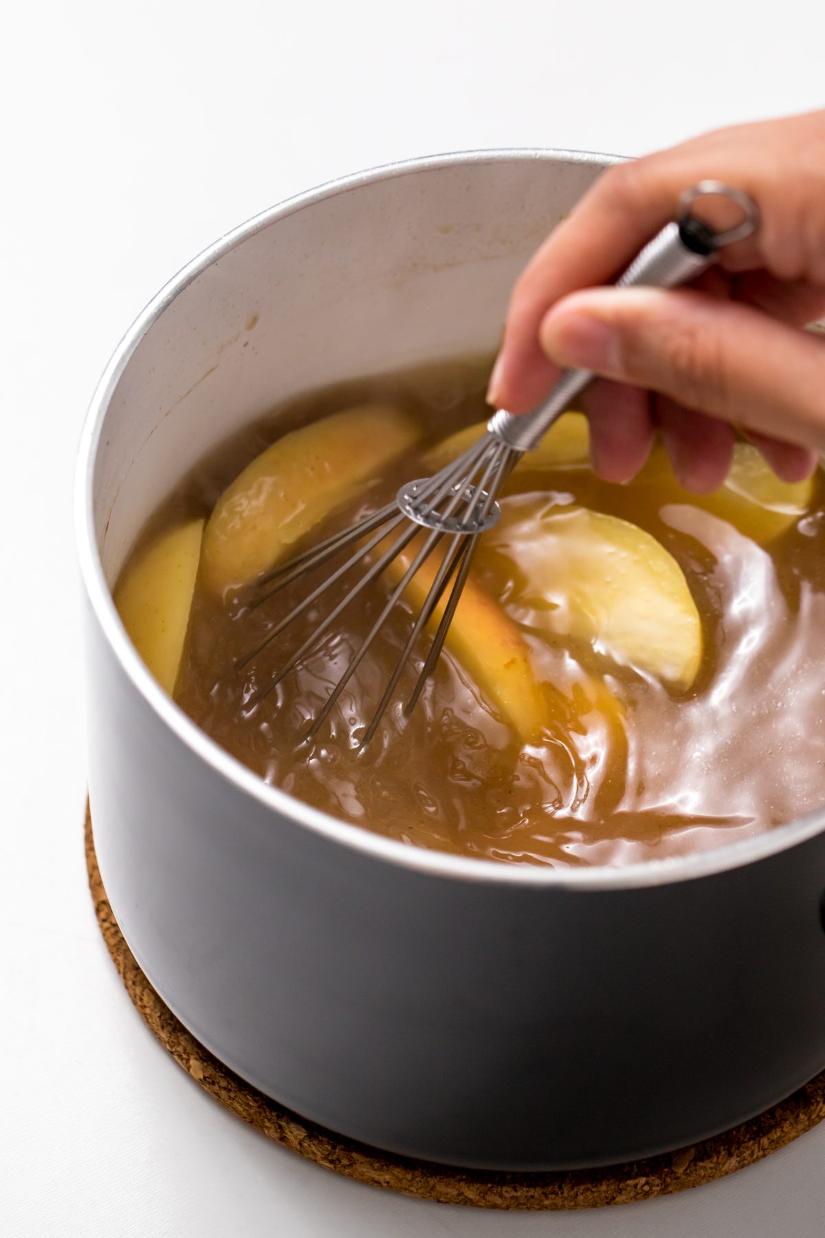 5D4B2542 - Hot Apple Cider with Buttered Rum - Simmer the cider mixture