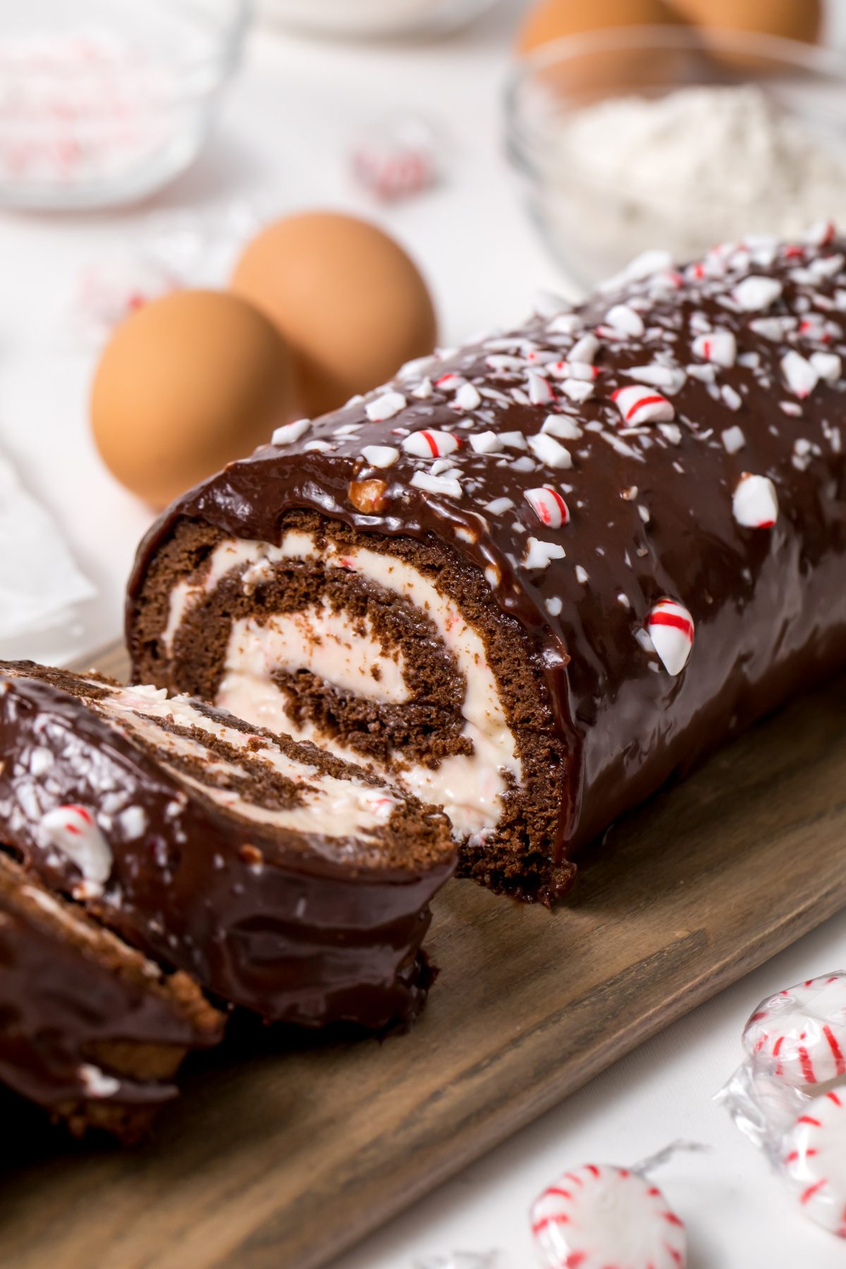 5D4B6049 - Chocolate Peppermint Cake Roll