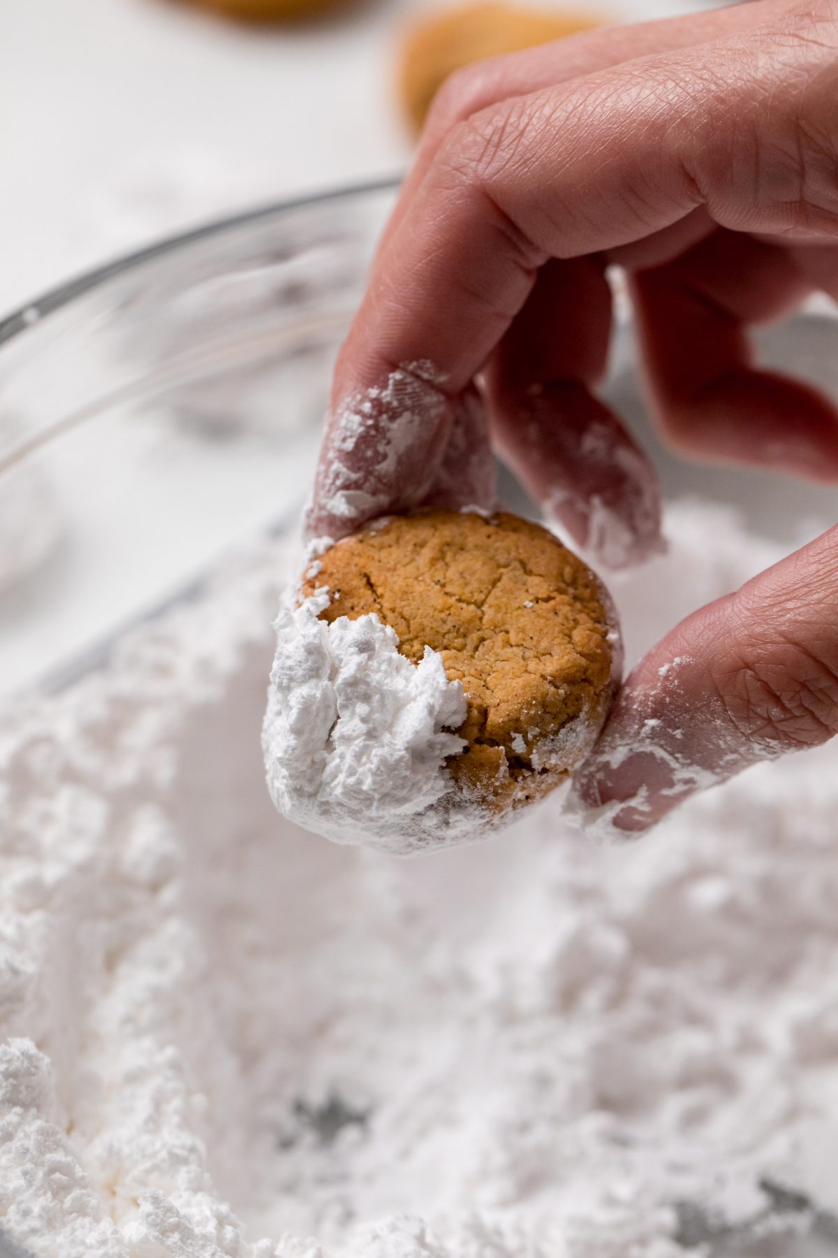 5D4B5902 - Chai Spiced Snowball Cookies - Dust the snowballs